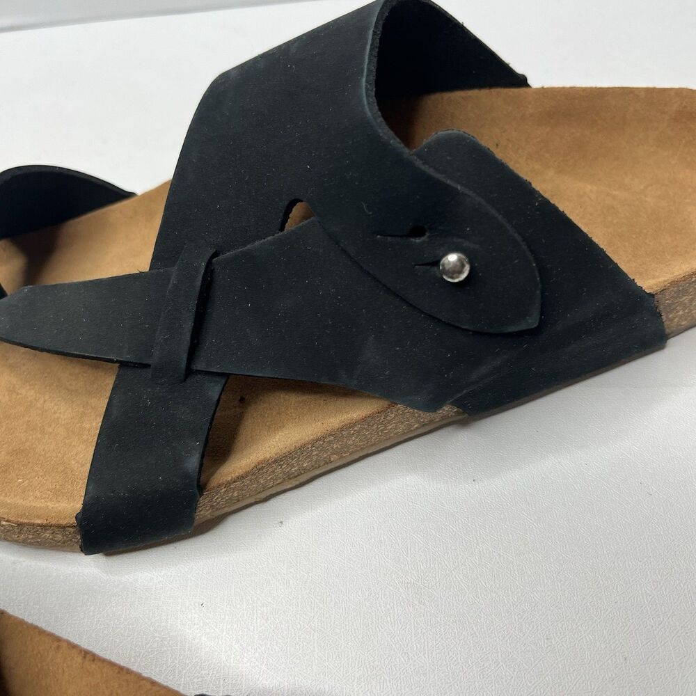 ComfortFusse Handmade Black Suede Comfort Slide Sandals  Women Size 40/9.5 - Picture 3 of 9